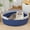 Blue, variant on Hand-Woven Rope Pet Bed | Round Dog & Cat Nest | Summer Cooling Pet House | Easy to Clean | 38cm x 12cm | Blue or Gray