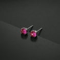 thumbnail image 3 of Jupiter Corundum Ruby Stud Earrings, Steel Plated Corundum Ruby Stud Earrings, Stud Earrings for Valentine's Day, Mother's Day, Birthday Jewelry Gifts, 3 of 6