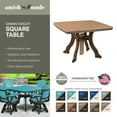 thumbnail image 6 of American Furniture Classics Dining Height Square Table in Weatherwood with a Tudor Brown Base, 6 of 7