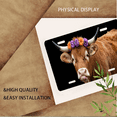 thumbnail image 3 of 1 Pcs Durable License Plate Covers & Frames, Cow with Flower For Decorative Front, Waterproof For Decoration Aluminum License Plate Covers & Frames Cover For Men Women, 12" X 6", 3 of 6