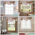 thumbnail image 6 of Tie Up Valance for Windows Pink Wood Grain Curtains Valances Rod Pocket Valance Window Treatments Brown Rustic Vintage Wooden Balloon Curtains for Kitchen Living Room Bedroom Bathroom 42x12 Inch, 6 of 9