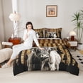 thumbnail image 4 of Castle Fairy 2-Piece Twin Comforter Set with Highland Cow Flag Design, 4 of 8