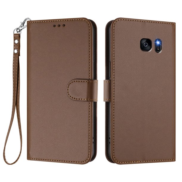 Funda Cartera GANGXUN para Samsung Galaxy S7 Edge – Cierre Magnético, Protección RFID, Correa Desmontable, Compatible con Carga Inalámbrica