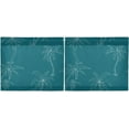thumbnail image 3 of Coolnut Palm Tree Kitchen Curtains 2 Panels, UV Protected Tier Curtains Half Window Curtains for Guest Room Bathroom Sink Laundry Room Basement,24"x 27", 3 of 6