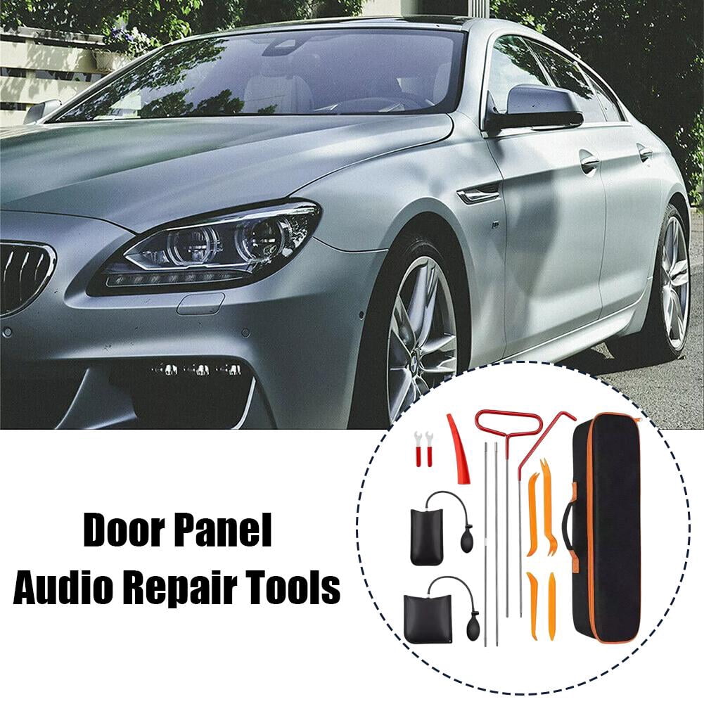 Car Door Trim Removal Tool Kit, Auto Interior Panel Pry Tools with Air Wedge for Window Door Alignment & Vehicle Repair