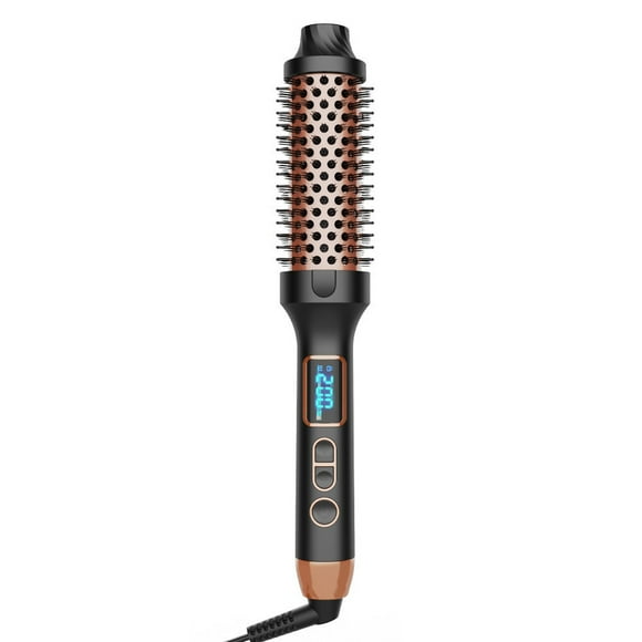 Wavytalk 1.5 Inch Ionic Thermal Curling Brush for Blowout Look, Heated Round Nylon Brush with Ceramic Barrel, Frizz Control, Dual Voltage, Rose Gold