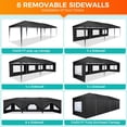 thumbnail image 2 of HOTEEL Carport 10'x30' Large Pop up Car Canopy with Handbag, Portable Garage Wedding Tent Big Tents Carports Shelter, Large Canopy tent for Outdoor Party Birthday, Black, 2 of 9
