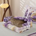 thumbnail image 5 of Homewish Rustic Lavender Flowers Zipper Twin Comforter Sets with Fitted Sheet and 2 Pillowcases,Cute Cartoon Rabbit Zipper Bedding Set For Girls Kids,Reversible,4-Piece, 5 of 7