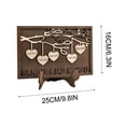 thumbnail image 7 of Chmadoxn Personalized Name Family Tree Wooden Decor Desktop Sign Wooden Decoration Sign Gift for Mom with Names on Heart Shape (9.8×6.3 inch), 7 of 7