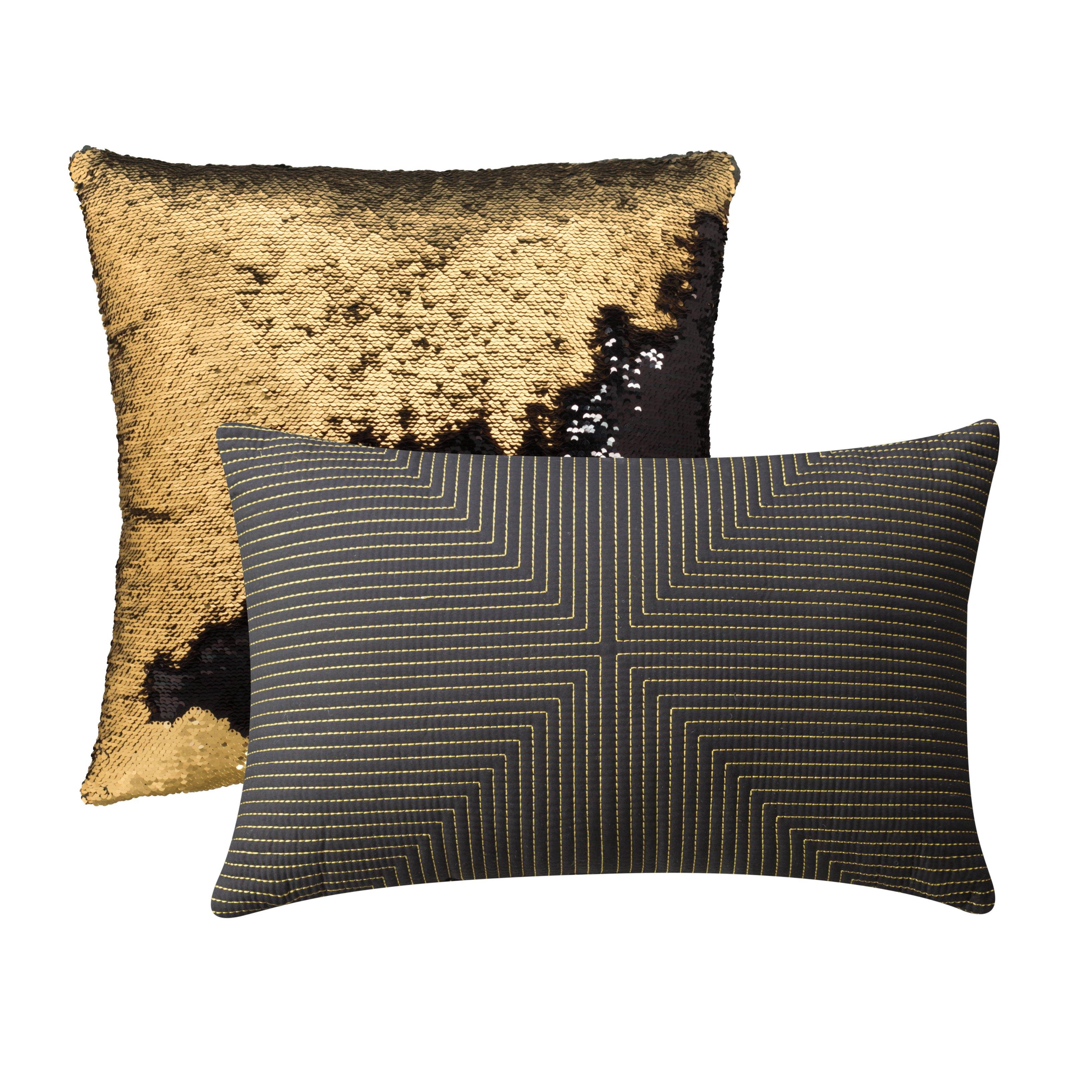 CASA Paris Gold 7 Piece Comforter Set, Available in Multiple Sizes