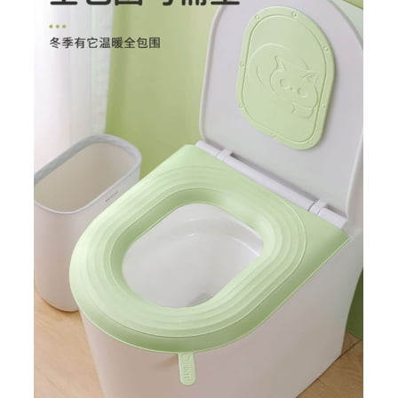 Clearance! 1X Toilet Seat Set of Two Eva Waterproof Foam Toilet Seat with Handle for All Seasons, Washable in Winter Toilet Mat