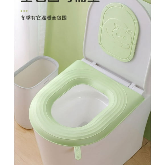 Cqxid Tapis de Toilette à Moins de 5 $ Siège de Toilette en Mousse EVA avec Poignée Lavable en Hiver Toute l'Année