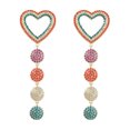 thumbnail image 2 of Minnieouse 1 par de pendientes colgantes Vintage bohemio en forma de corazón con cuentas pendientes boda fiesta joyería novia presente Ropa, zapatos y accesorios Miscelánea Minnieouse AP010637-00, 2 of 6