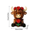 thumbnail image 2 of Highland Cow Rose Building Blocks Set, Collectible Animal Building Toy, Creative Scottish Cow Rose Brick Set for Adults, DIY Home Office Decor, STEM Education-Gift Ideas, 2 of 7