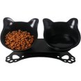 thumbnail image 1 of Cuencos elevados para gatos,Cuencos dobles para perros y gatos,Cuencos para gatos elevados inclinados a 15°,Cuencos de comida para gatos, Comedero protector para gatos y perros pequeños, 1 of 5