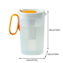 1Pc Storage Tank Clearance! Large Airtight Plastic Jar With Lid and Locking Handle 50Oz 1.5L Water Coffee Lemonade Iced Tea and Juice Slim Design Safer Than Glass Kettle