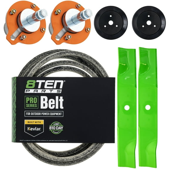 8TEN Blade Spindle Belt Kit for Cub Cadet XT1-LT42B 42-inch 942-05458 618-07406 MK1013914