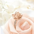 thumbnail image 3 of Rose Flower Cremation Jewelry Urn Ring for Ashes Funeral Keepsake Urn Ring Finger Rose Flower Cremation Urn Ring Memorial Ring with Fill Kit NO.6-NO.10, 3 of 7