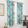 thumbnail image 3 of Tropical Flamingo Floral Pattern 2 Panels Blackout Curtains for Bedroom Living Room Drapes Kitchen Room Window Blackout Curtain Grommet, 3 of 6