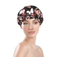 thumbnail image 3 of Kdxio Butterfly Print Shower Cap for Women,Elastic and Reusable,Double Waterproof Layers Bathing Hat, 3 of 9