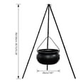 thumbnail image 5 of Witch's Cauldron Decoration, Black Plastic Large Witch Cauldron on Tripod with Lighting, Decorative Cauldron, 5 of 10