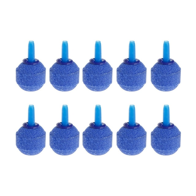 EeaseMX 10 difusores de burbujas minerales con forma de bola para bombas de acuario e hidroponía, 20 x 20 mm (azules)