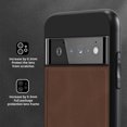 thumbnail image 6 of Nalacover Case for Google Pixel 6 Pro,Slim Luxury Premium PU Leather Non-Slip Grip Shockproof Bumper Anti-Scratch [ with Tempered Glass Screen Protector ] Cases for Google Pixel 6 Pro, Brown, 6 of 8