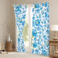 thumbnail image 3 of jejeloiu Cute Flowers Blossom Black Out Curtains,Retro Ink Floral Curtains Pack of 2 (42x63 Each),Watercolor Blue Daisy Bedroom Curtains For Girls Kids,Breathable Home Decor, 3 of 6