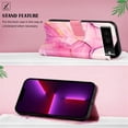 thumbnail image 3 of Case for Google Pixel 7,Google Pixel 7 Wallet Case Cute with Kickstand Magnetic and Card Holder Leather Flip Protective Case for Women Compatible with Google Pixel 7 Marble Pink, 3 of 9
