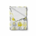 thumbnail image 2 of Cartoon Soft Flannel Fleece Throw Blanket, Yellow and Grey Animals with Different Patterns Fauna, Cozy Plush for Indoor and Outdoor Use, 60" x 80", Yellow Grey, by Ambesonne, 2 of 6