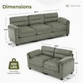 thumbnail image 4 of Bonzy Home Modular Sectional Sofa Couches for Living Room Ideal for Small Spaces & Family Fun Green, 4 of 7