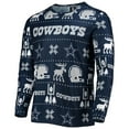 thumbnail image 2 of Men's Dallas Cowboys NFL Wordmark Ugly Pajama Set, 2 of 3