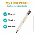 thumbnail image 2 of Channie's My First Pencil, Easy-to-Hold Write Size Jumbo Barrel Pre-sharpened Wooden 2B Small Pencils with Sharpener, White, 10 Count, 2 Pack, 2 of 9