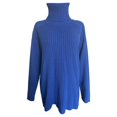 thumbnail image 4 of Blue Womens Tops Women's 2023 Winter Sweaters Oversized Turtleneck Long Sleeve Chunky Knitted Tunic Pullover Tops Fall Outfits for Women 2025, 4 of 4