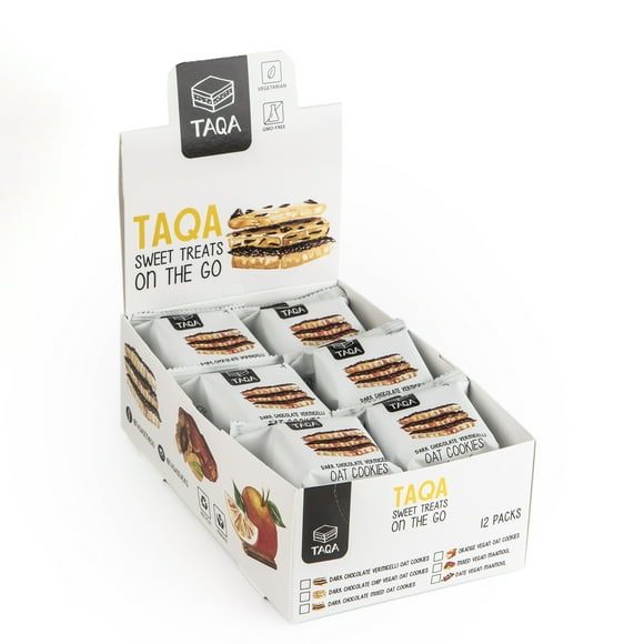 Taqa Biscuits à l'Avoine - Vermicelles au Chocolat Noir (Boîte de 12)