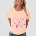 thumbnail image 2 of Towmus Womens Breast Cancer Shirts Pink Ribbon Graphic Tees Cute Short Sleeve Tops Dressy Casual Blouse Breast Cancer Survivor Gifts T-shirts, 2 of 5