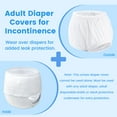 thumbnail image 2 of CARER Adult Diaper Cover for Incontinence Noiseless Leak-Protection Underwear Plastic Pants Waterproof Incontinence Underpants, 2 of 7