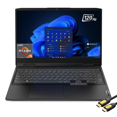 Lenovo Ideapad Gaming 3 Laptop, 15.6" FHD IPS 120Hz, AMD Ryzen 5 7535HS Up to 4.55GHz, GeForce RTX 2050, 16GB DDR5, 512GB PCle SSD, Backlit KB, Wi-Fi 6, Webcam, Type-C, RJ-45, SPS HDMI, Win 11 Pro
