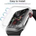 thumbnail image 2 of [2 Pack] IBAOLEA Case for Apple Watch 44mm Screen Protector, [2- Pack] Hard PC with TPE Film Shockproof Full Coverage Case Cover for iWatch Series 6/SE/5/4（Clear） Clear 44mm, 2 of 6