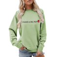thumbnail image 3 of IDOCLOTHES I Need A Dr Pepp Sweatshirt for Women Funny Sayings Graphic Long Sleeve Shirts Cola Drinking Enthusiasts Fall Sweaters for Women Fashion Clothing Winter Tops Light Green, XXL, 3 of 5