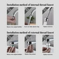 thumbnail image 4 of Kitchen Faucet Sprayer Attachment, Movable Faucet Extender for Kitchen Sink, 360° Rotatable Sink Faucet Head Anti-Splash Tap Booster Shower and Water Saving Faucet for Kitchen, 4 of 6