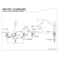 thumbnail image 3 of Kingston Brass KB1798PKLBS Widespread Kitchen Faucet with Brass Sprayer, SN, 3 of 3