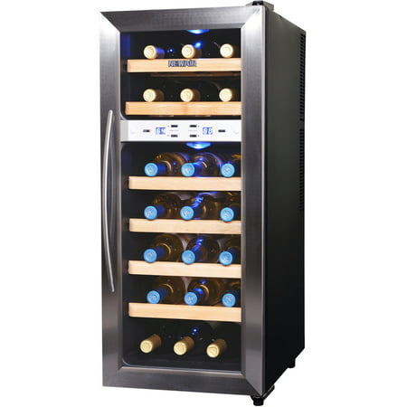 NewAir 21-Bottle Thermoelectric Wine Refrigerator, Stainless Steel and (Best 12 Bottle Wine Cooler)