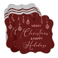 thumbnail image 3 of Inkdotpot Merry Christmas & Happy Text Bottle Tag Real Rose Gold Foil Favor Bracket Shape Hang Tags Pack Of 50, 3 of 7