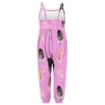 thumbnail image 5 of NAISIBABY Girls Suspenders Jumpsuit, Sleeveless Fashion Printed Summer Romper Pink 4T, 5 of 5