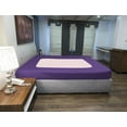 thumbnail image 5 of D.N.G. BEDDINGS 1 Piece Box Spring Cover - 100% Egyptian Cotton, 800 TC, Wrap Around 4 Sides Bed Skirt for Hotel & Home, Fits Box Springs up to 15 Inch - Cal King, Stripe Purple Color, 5 of 8