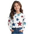 thumbnail image 5 of MKOSPLRT 3-14 Years Kids Y2K Tops Long Sleeve Crewneck T Shirts Funny Stars Graphic Shirts Fashion Color Block Blouses Soft Tees, 5 of 8