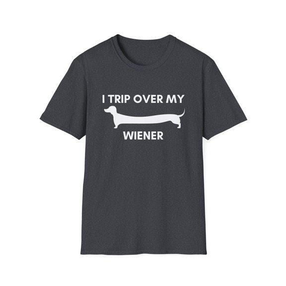 I Trip Over my Wiener Tshirt Funny Mens Graphic tees Dog Puppy Shirts