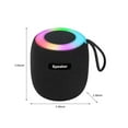 thumbnail image 3 of Latrodar Wireless Bluetooth Sound System, Colorful RGB Night Light, Outdoor Portable Eco-Friendly Material Clear Sound Quality Black Home Stuff, 3 of 5