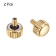 thumbnail image 3 of Uxcell 2Pack 5x4mm Watch Crown Parts, Stainless Steel Flat Head Long Stem Watch Crown 2mm ID Gold Tone, 3 of 6